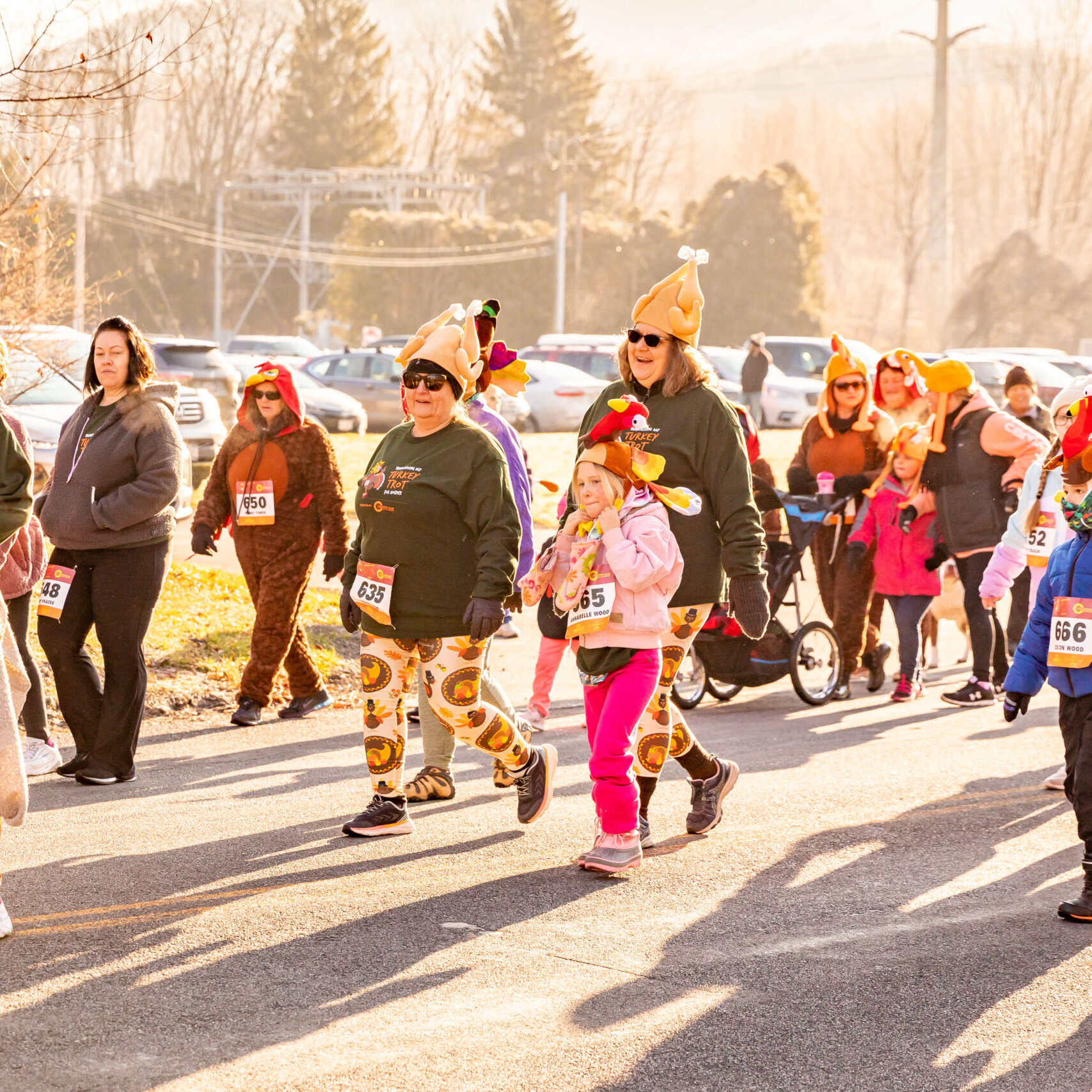 Walkers in the 2023 Turkey Trot 5K