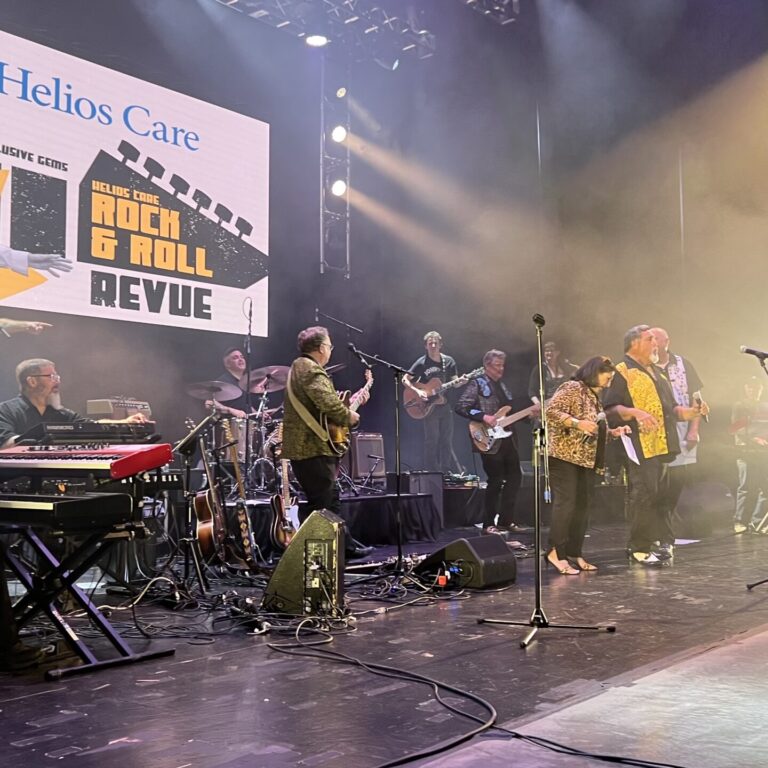 Singers on stage at concert