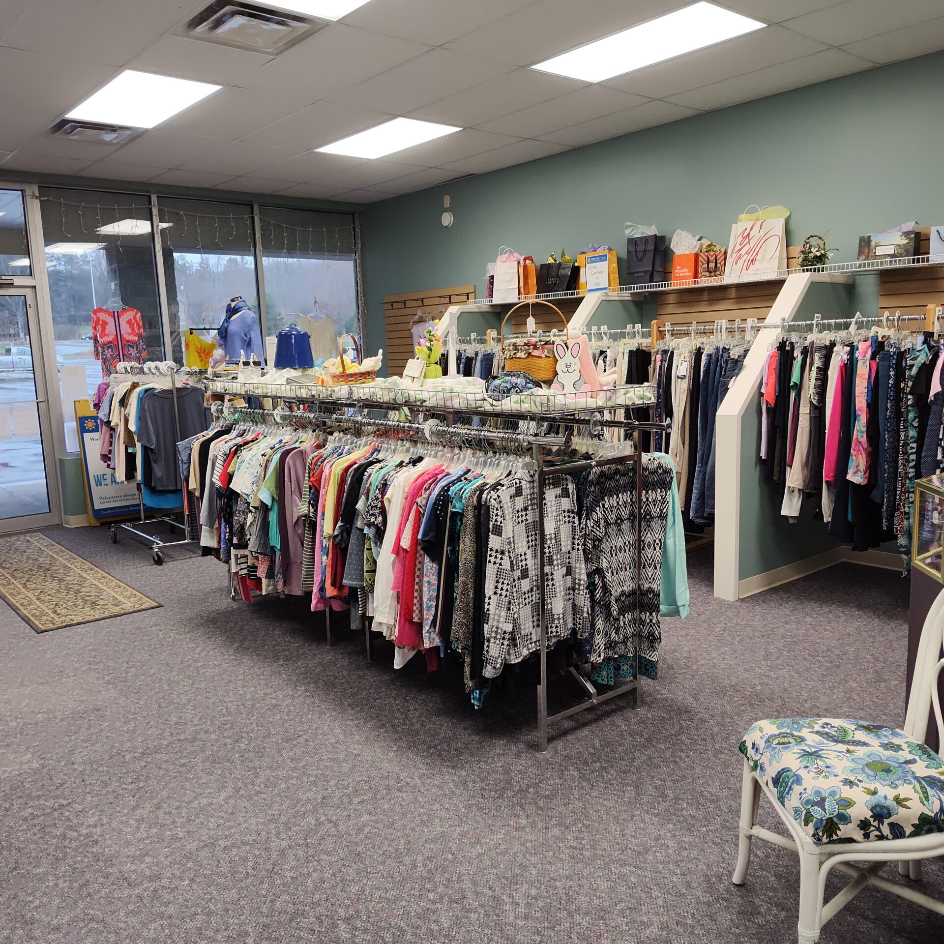 Inside of a thrift shop store